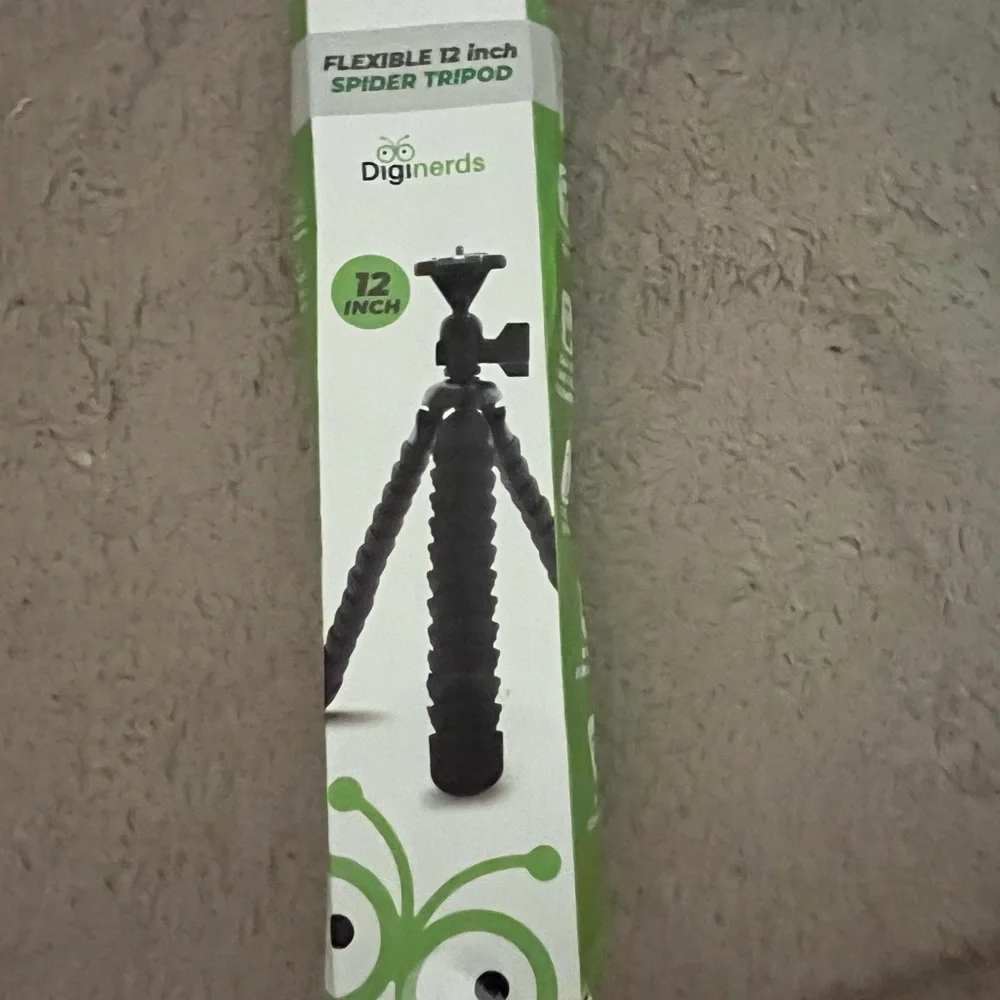 Diviners Black Flexible 12 Inch Spider Tripod New in Box